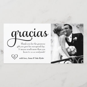 Carte photo fleuri de 311 Gracias avec le coeur