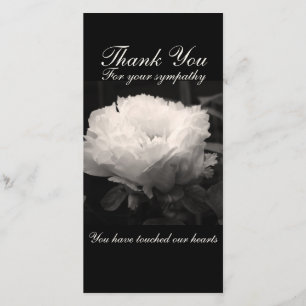 Carte photo floral de Merci de sympathie de photo
