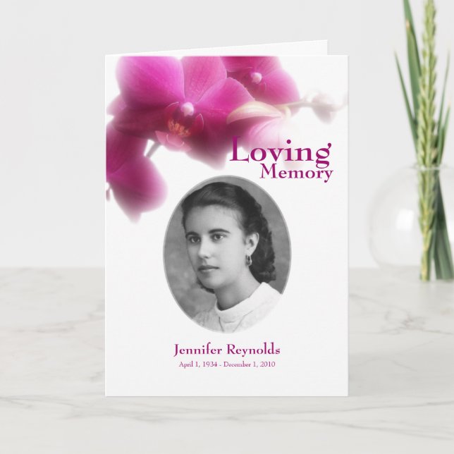 Carte photo Floral In Love Memory (Devant)