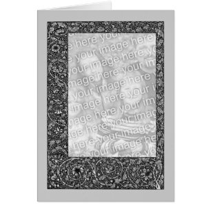 Carte photo Floral Noir Et Blanc