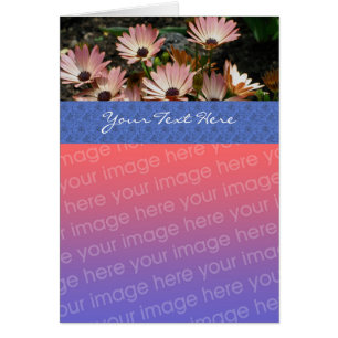 Carte photo floral rose africain