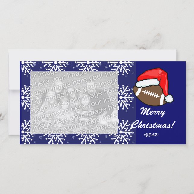 Carte photo - Football de Noël (Devant)