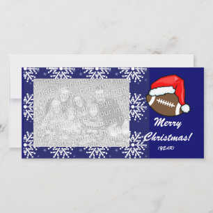 carte photo - Football de Noël