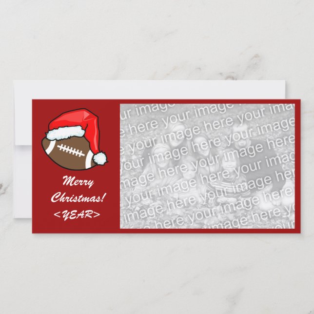 Carte photo - Football de Noël (Devant)