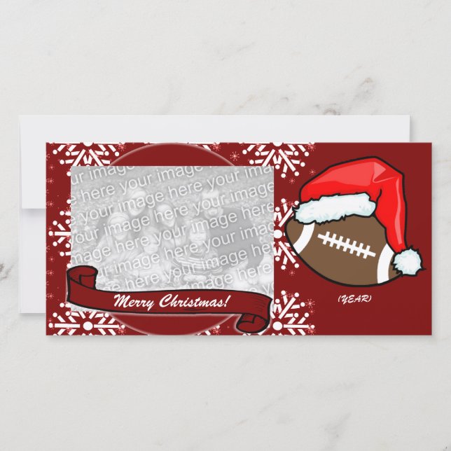 Carte Photo - Football de Noël (Devant)