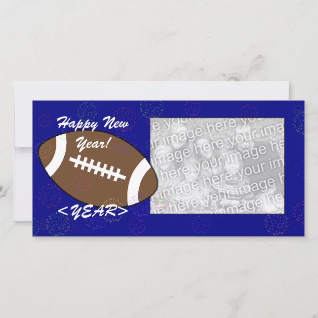 Carte photo - Football de Nouvel An (Devant)
