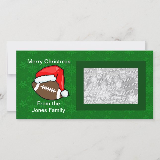 Carte photo - Football Père Noël (Devant)