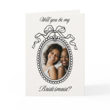 Photo Frame with Bow Bridesmaid Proposal