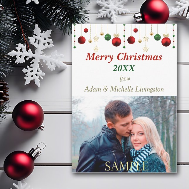 Carte photo frontalier en ampoule de Noël (Créateur téléchargé)