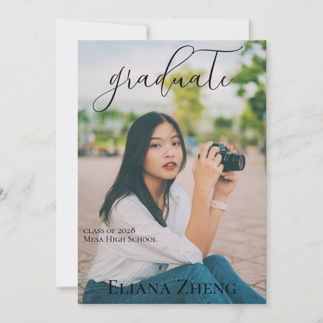 Carte Photo Graduation Announcement Card (Devant)