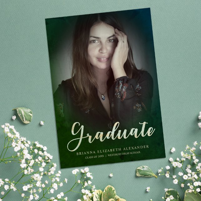 Carte Photo Graduelle Moderne Élégante Calligraphie Scri (Créateur téléchargé)