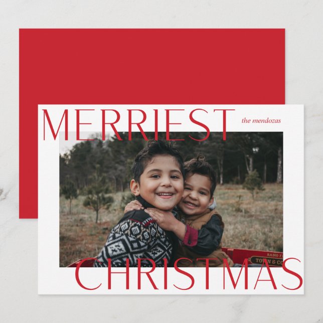 Carte photo Gras Merriest Christmas (Devant / Derrière)