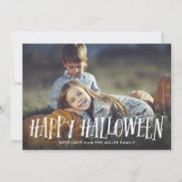 Carte photo Halloween élégant