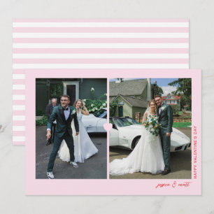Carte photo Heart Duo Rose pour la Saint-Valentin