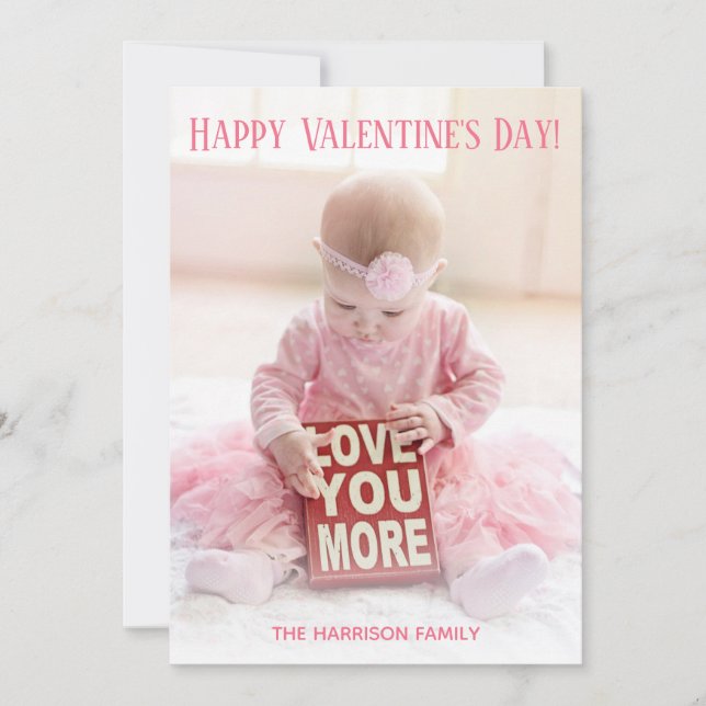 Carte photo Heureuse Sainte-Valentin (Devant)