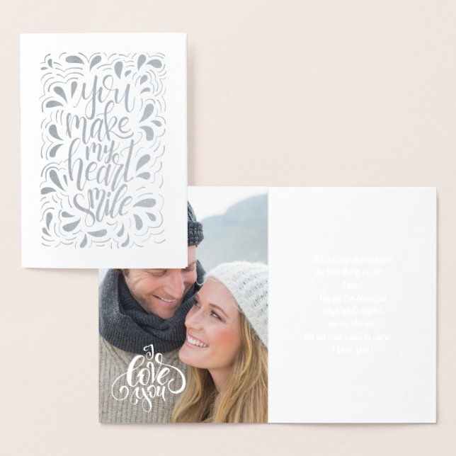 Carte photo Heureuse Sainte-Valentin de luxe Real  (Affichage)