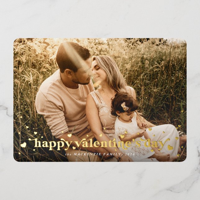 Carte photo Heureuse Sainte-Valentin des Coeurs ré (Recto)