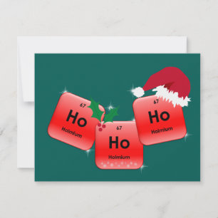Carte photo Ho Ho Element Holmium Christmas