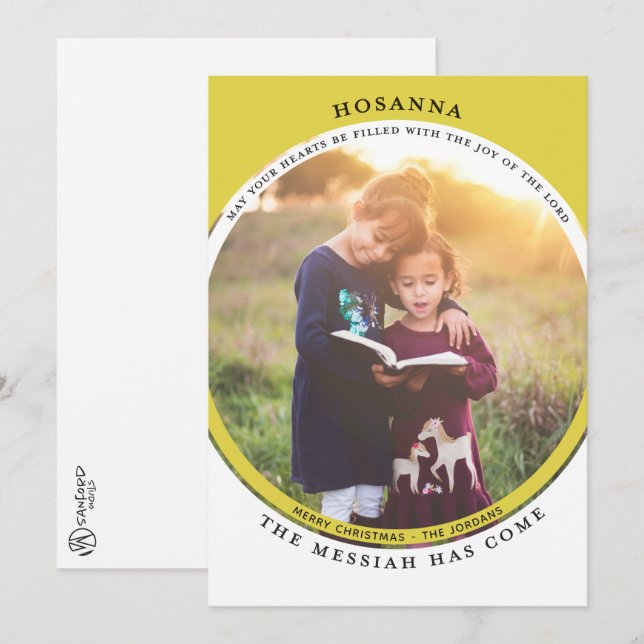 Carte photo Hosanna (Devant / Derrière)