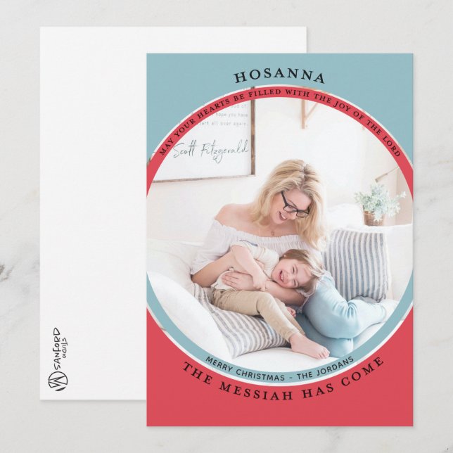 Carte photo Hosanna (Devant / Derrière)