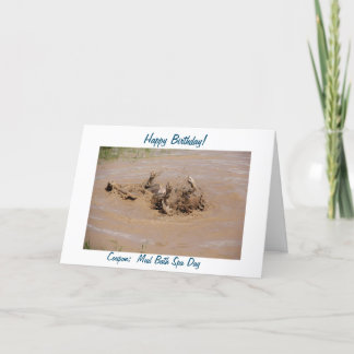 Carte Photo humoristique de boxeur prenant un bain de bo