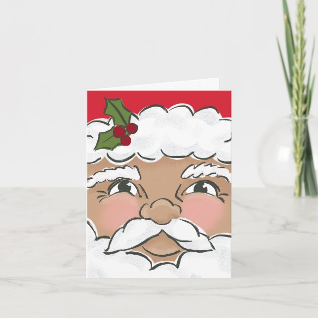 Carte Photo illustrée de Jote Père Noël Face Holiday (Devant)