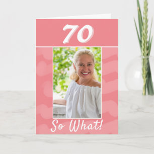 Carte Photo Inspiration Aquarelle Rose 70e Anniversaire
