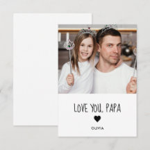 Carte photo Je t'aime Papa