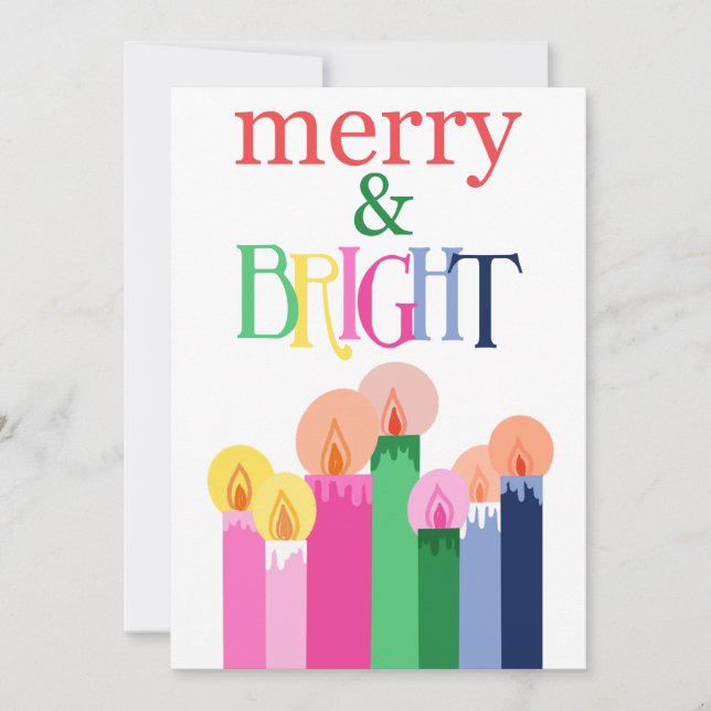 Carte photo Joyeuse et brillante de Noël (Devant)