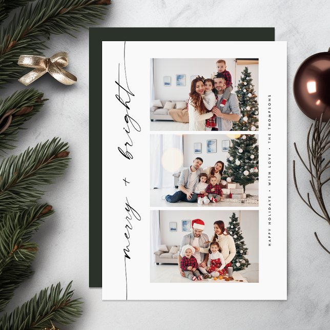 Carte photo Joyeuse et brillante Famille moderne d (Créateur téléchargé)