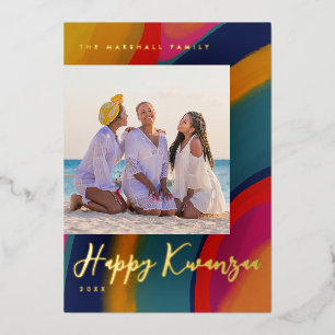 Carte photo Joyeuse Kwanzaa Peint à la main