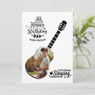 Carte photo Joyeux Anniversaire chantons