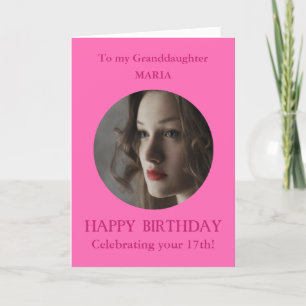 Carte Photo Joyeux Anniversaire Petite-fille 17 ROSE N'i
