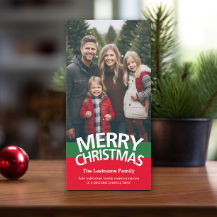 Carte photo : Joyeux Noël avec 1 grande photo