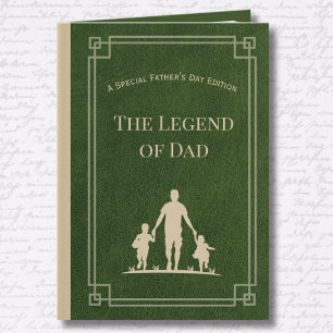 Carte Photo Légendaire de Papa de couleur Vert Cha