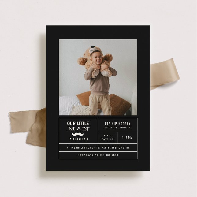 Carte Photo Little Man Anniversaire (Créateur téléchargé)