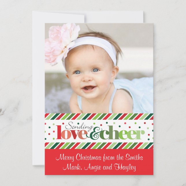 Carte photo Love and Cheer Christmas (Devant)