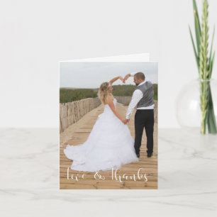 Carte photo Love & Merci Mariage Merci