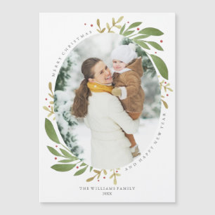 Carte photo magnétique de brins d'hiver