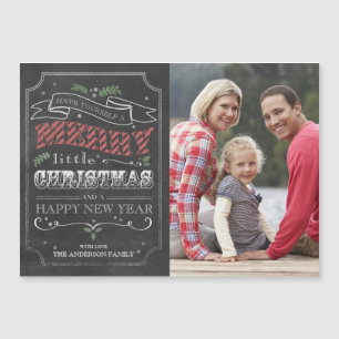 Carte photo magnétique de Joyeux Noël de tableau