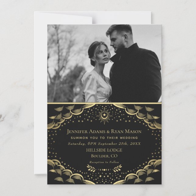Carte photo magnétique du Mariage de la carte Gold (Recto)