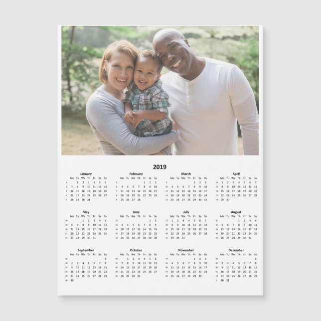 Carte photo magnétique personnalisé 2019 (Devant)