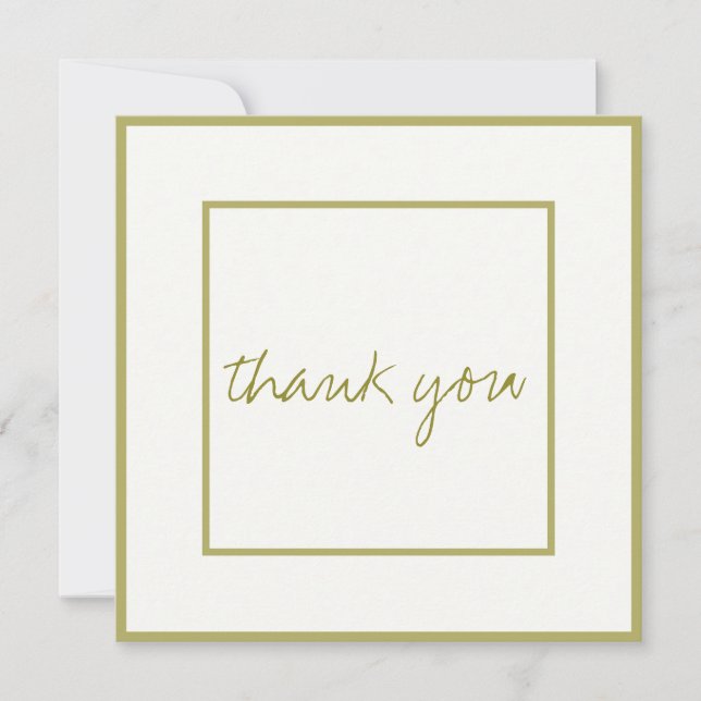 Carte photo Mariage Gold Elegant Merci (Devant)