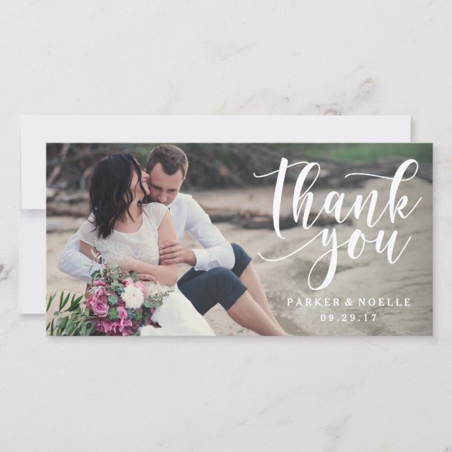 Carte photo Mariage Love Note (Devant)