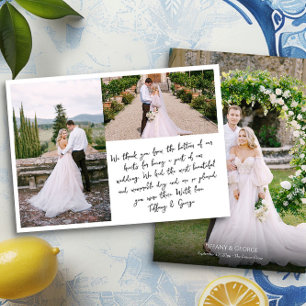 Carte photo Mariage Merci