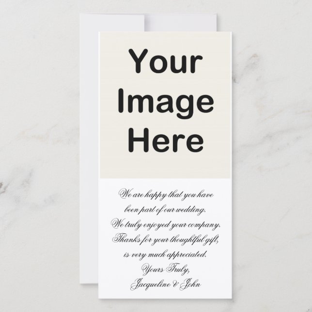 CARTE PHOTO ~ MARIAGE MERCI (Devant)