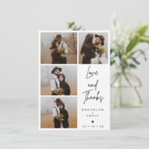 Carte photo Mariage minimaliste moderne