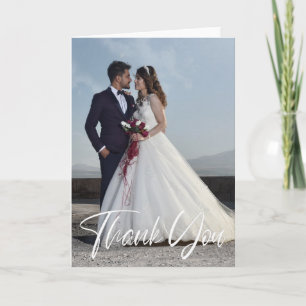 Carte Photo Mariage simple Ajouter votre Merci de voeux