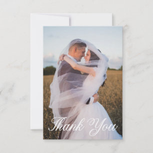 Carte Photo Mariage simple Ajouter votre Merci de voeux