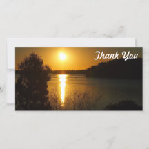 carte photo Merci - Coucher de soleil sur le lac M